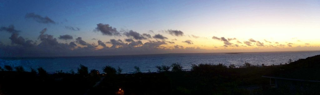 Sunset over ocean in Exuma