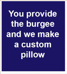 Text, you provide the burgee and we make a custom pillow