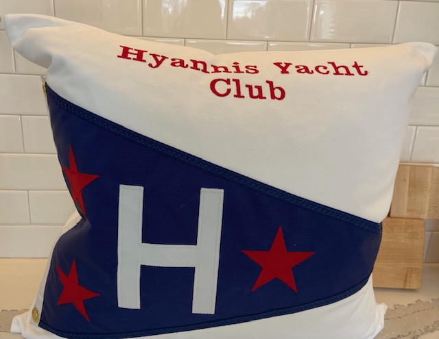 Hyannis Yacht Club pennant pillow