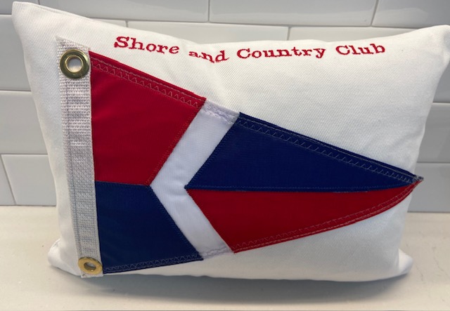 Shore and Country Club pennant pillow